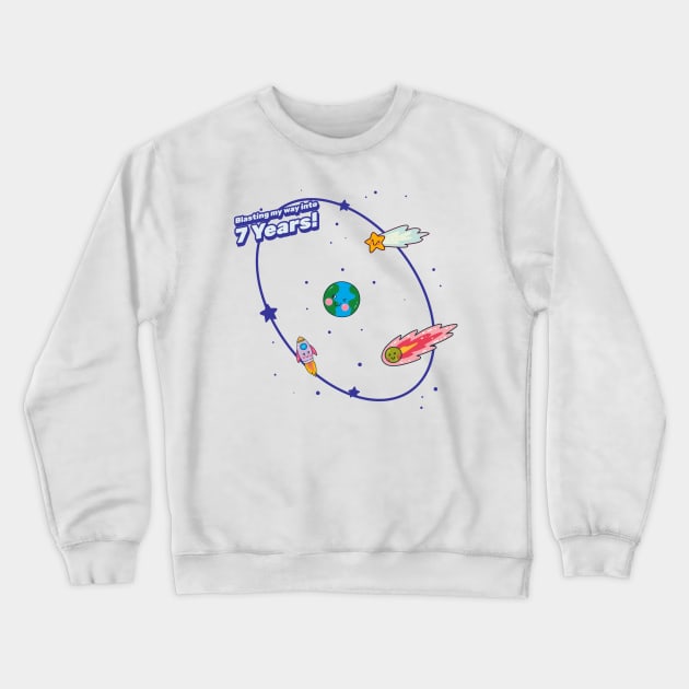 Blasting my way into 7 Years! Crewneck Sweatshirt by storeglow